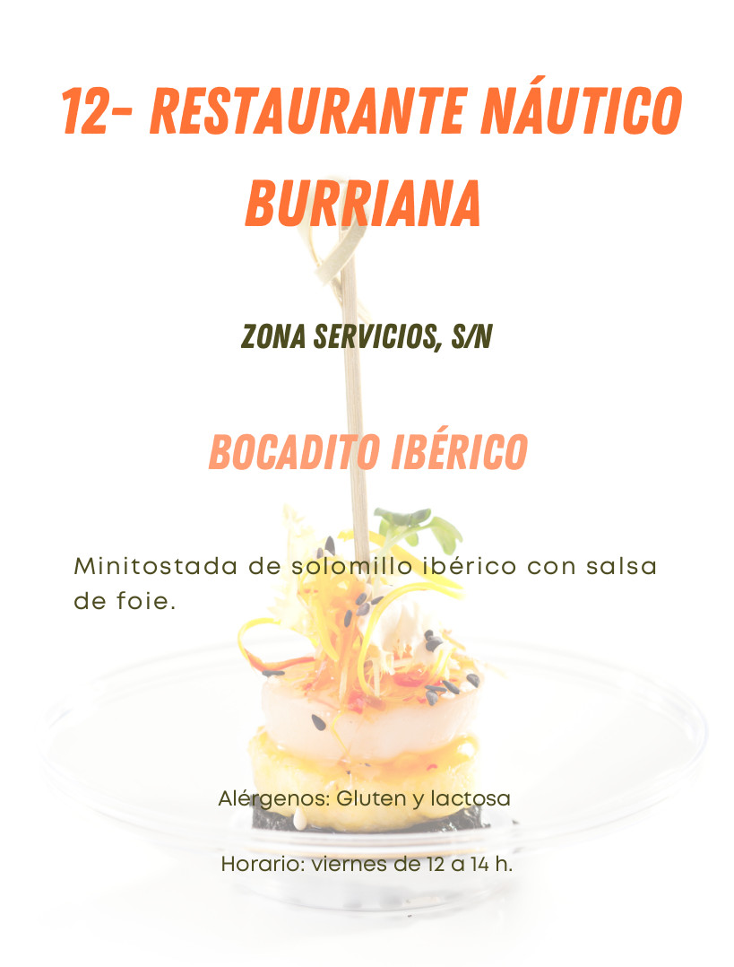 XI Ruta de la tapa: 12 - Restaurante Náutico Burriana